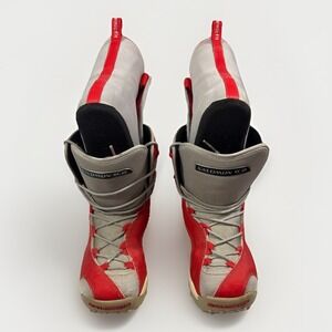 Salomon Talapus Thermicfit Kids Snowboard Boots Gray Red Size 3 Wide
